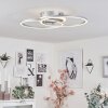 Lithgow Plafondlamp LED Zilver, 2-lichts, Afstandsbediening, Kleurwisselaar