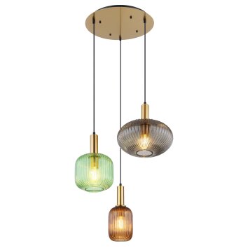 Globo NORMY Hanglamp Messing, 3-lichts