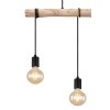 Globo GREGOR Hanger Hout licht, Zwart, 3-lichts