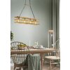 Mallard Hanglamp Hout licht, Zilver, 4-lichts