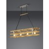 Mallard Hanglamp Hout licht, Zilver, 4-lichts