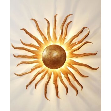 Holländer SONNE GIGANTE Muur en plafond verlichting Goud, 2-lichts