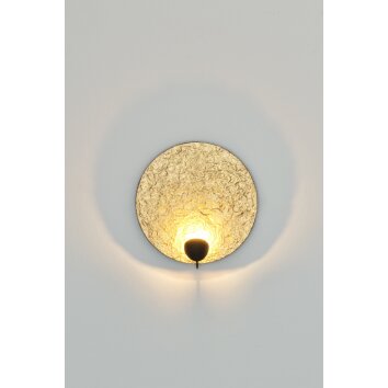 Holländer TRAVERSA Muurlamp Bruin, Goud, Zwart, 1-licht