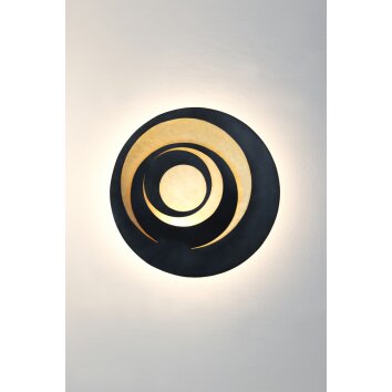 Holländer SPIRALE Muurlamp LED Bruin, Goud, Zwart, 1-licht