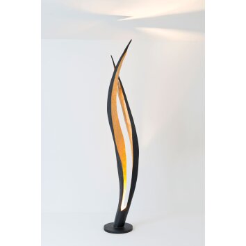 Holländer BARBONE Staande lamp Bruin, Goud, Zwart, 1-licht