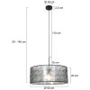 Steinhauer Sparkled Light Hanglamp Zwart, 1-licht