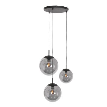 Steinhauer Bollique Hanglamp Zwart, 3-lichts