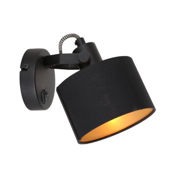 Steinhauer Ornoir Muurlamp Zwart, 1-licht