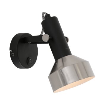 Steinhauer Acier Muurlamp Zwart, 1-licht