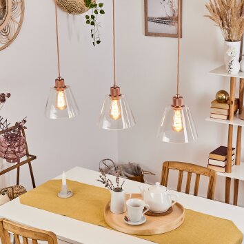 Puestito Hanglamp Goud, Roze, 3-lichts