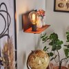 Lafinur Muurlamp Bruin, houtlook, Zwart, 1-licht