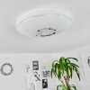 Auxerre Plafondlamp LED Wit, 2-lichts, Afstandsbediening, Kleurwisselaar