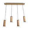 Elobra Bolivia Hanglamp Natuurlijke kleuren, Zwart, 4-lichts