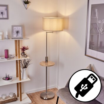 Bigand Staande lamp Nikkel mat, 1-licht