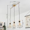 Cenova Hanglamp Messing, 3-lichts