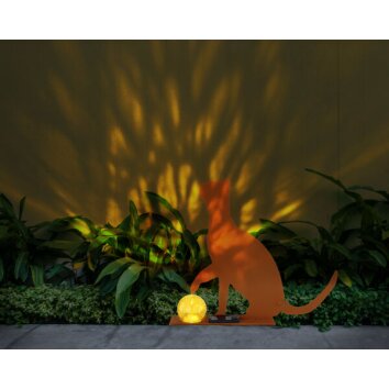 Globo KATZE Solarlamp LED Roest, 1-licht