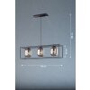 Fischer & Honsel Regi Hanglamp Zwart, 3-lichts