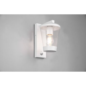 Trio Cavado Buiten muurverlichting Wit, 1-licht, Bewegingsmelder