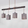 Tallaboa Hanglamp Bruin, Zwart, 4-lichts