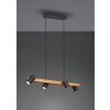 Trio MARLEY Hanglamp Natuurlijke kleuren, Zwart, 4-lichts