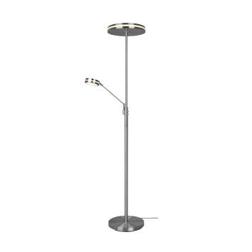 Trio Franklin Staande lamp LED Nikkel mat, 2-lichts