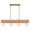 Globo ERNA Hanger Hout licht, Zwart, 4-lichts