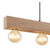 Globo ERNA Hanger Hout licht, Zwart, 4-lichts