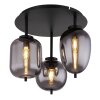 Globo BLACKY Plafondlamp Zwart, 3-lichts