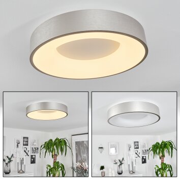 Playas Plafondlamp LED Zilver, Wit, 1-licht