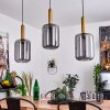 Maliali Hanglamp Messing, Zwart, 3-lichts