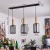 Maliali Hanglamp Messing, Zwart, 3-lichts