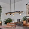 Deadwood Hanglamp LED Bruin, houtlook, 5-lichts