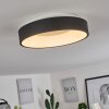 Playas Plafondlamp LED Zwart, Wit, 1-licht