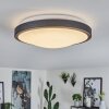 Kelva Plafondlamp LED Oud messing, Zwart, Wit, 1-licht