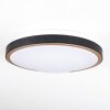 Kelva Plafondlamp LED Oud messing, Zwart, Wit, 1-licht