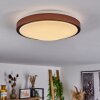 Kelva Plafondlamp LED Bruin, Zwart, Wit, 1-licht