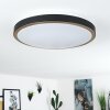 Kelva Plafondlamp LED Oud messing, Zwart, Wit, 1-licht