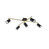 Trio MARLEY Plafondlamp Zwart-Goud, 5-lichts