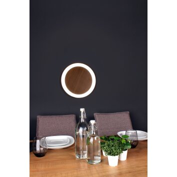 Luce Design MOON Muurlamp LED Bruin, houtlook, Zwart, 1-licht