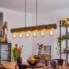 Canedo Hanglamp Hout donker, Zwart, 6-lichts