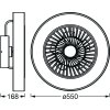 LEDVANCE Smart plafondventilator Grijs, 1-licht, Afstandsbediening