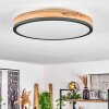 Salmi Plafondpaneel LED Antraciet, Bruin, houtlook, 1-licht