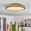 Salmi Plafondpaneel LED Antraciet, Bruin, houtlook, 1-licht