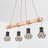 Mechaico Hanglamp Natuurlijke kleuren, Zwart, 4-lichts