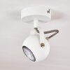 Gadmen Plafondlamp Chroom, Wit, 1-licht