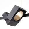 Brilliant Dillard Hanglamp LED Goud, Zwart, 5-lichts, Afstandsbediening