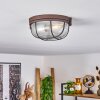 Chaquire Plafondlamp Bruin, Roest, 1-licht