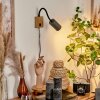 Javel Muurlamp Antraciet, houtlook, 1-licht