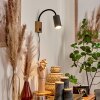 Javel Muurlamp Antraciet, houtlook, 1-licht