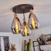 Lincura Plafondlamp Messing, Zwart, 3-lichts